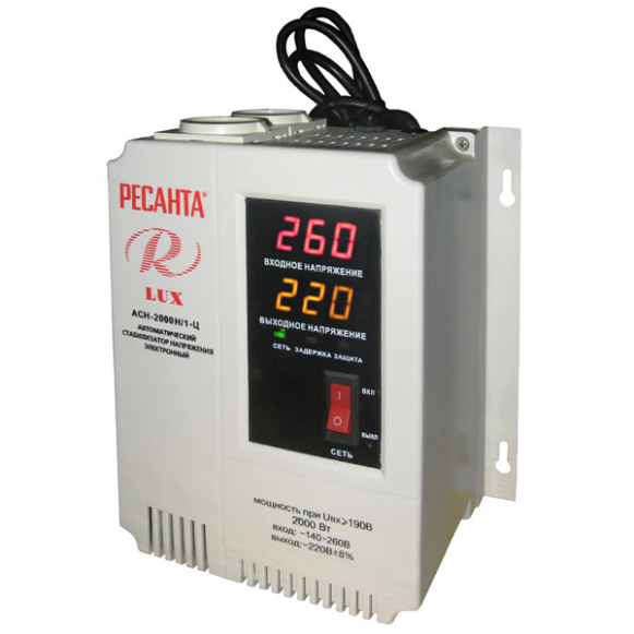 Стабилизатор напряжения Ресанта LUX АСН-2000 Н/1-Ц