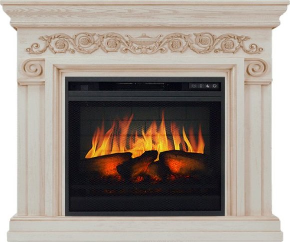 Каминокомплект Royal Flame Athena слоновая кость с патиной с очагом Vision 23 EF LED 3D FX