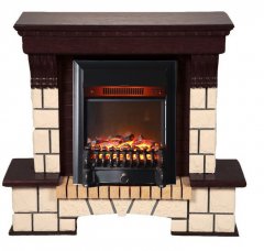 Каминокомплект Interflame Экстер темный дуб с очагом Fobos FX M Black