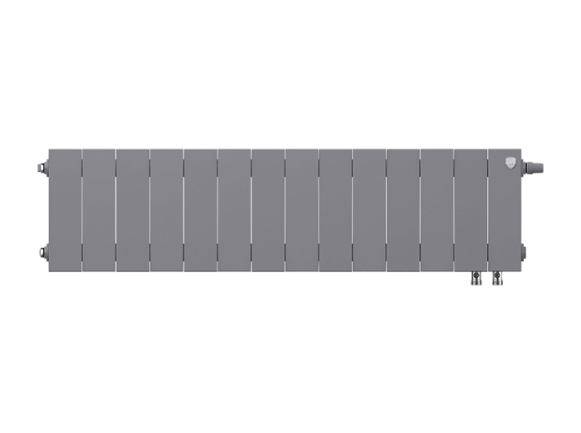 Биметаллический радиатор отопления Royal Thermo PianoForte 200 14 секций Silver Satin VDR
