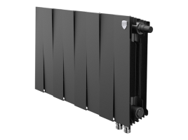 Биметаллический радиатор отопления Royal Thermo PianoForte 300 VDR80 8 секций Noir Sable