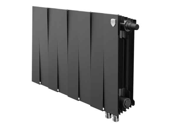 Биметаллический радиатор отопления Royal Thermo PianoForte 300 VDR80 8 секций Noir Sable